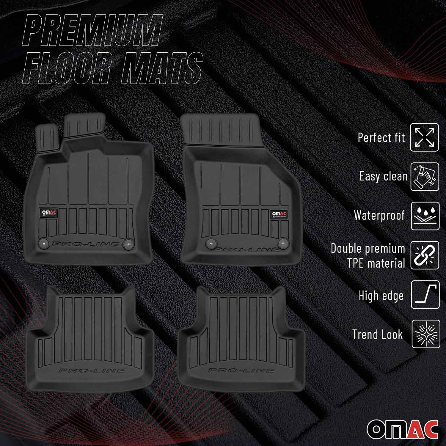 2017-2026 VW T-Roc Premium Floor Mats Liners Full Set All Weather Heavy Duty