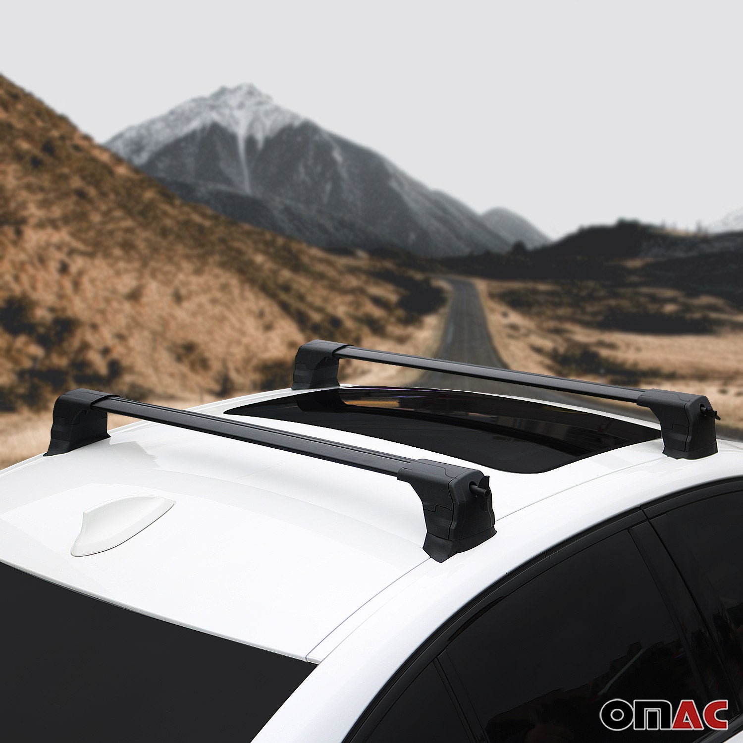 2023-2026 Alfa Romeo Tonale Roof Rack Cross Bars Black