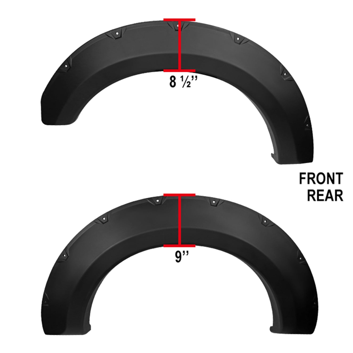 2017-2021 Ford F-250/F-350/F-450/F-550 Super Duty Rivet Style Fender Flares