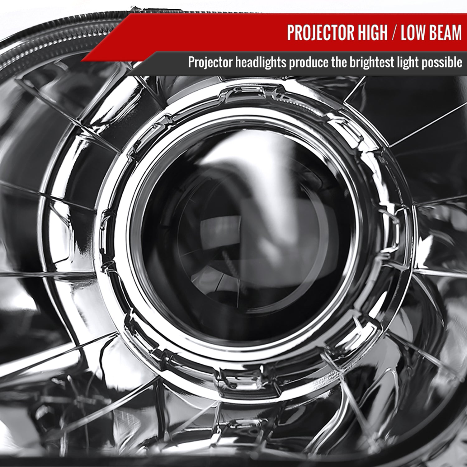 1997-2004 Ford F-150 / 1997-2002 Expedition Projector Headlights SMD LED Chrome