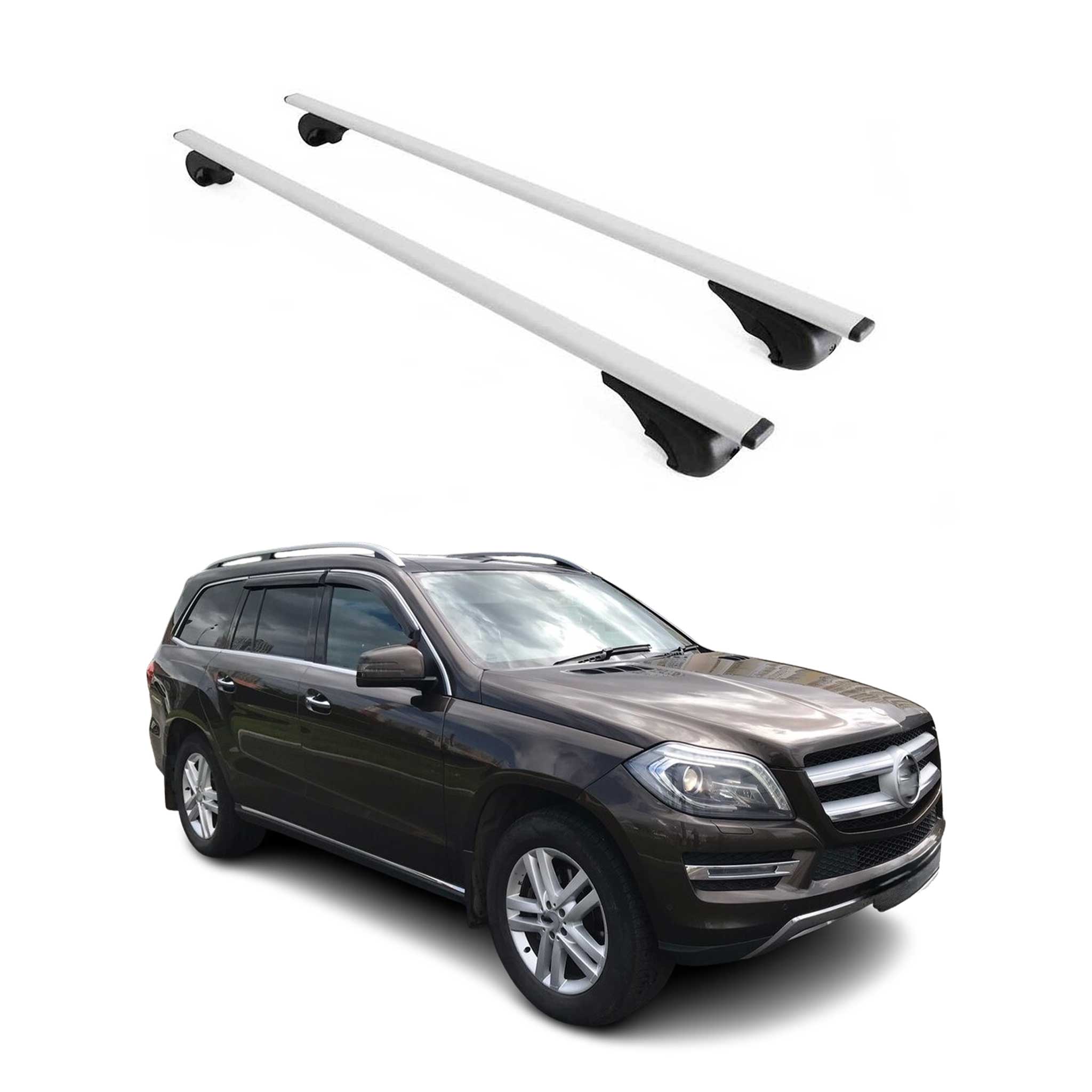 2013-2016 Mercedes GL Class X166 Roof Rack Cross Bars Silver