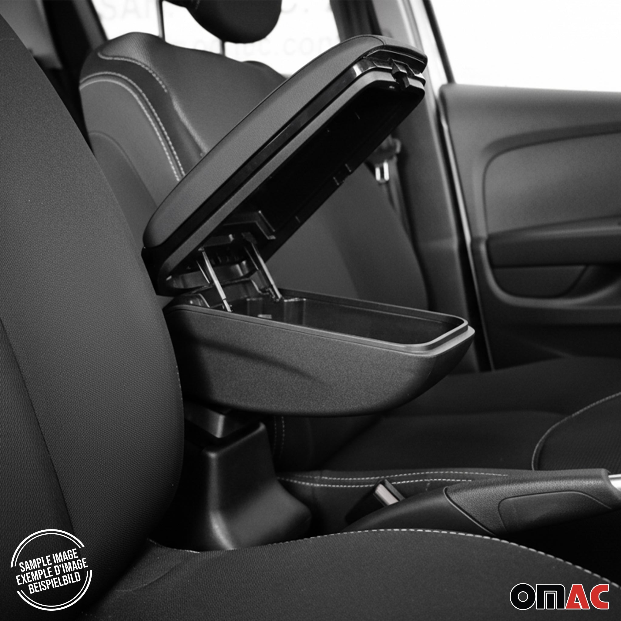 2007-2015 European Fiat 500 500C Center Console Armrest Black