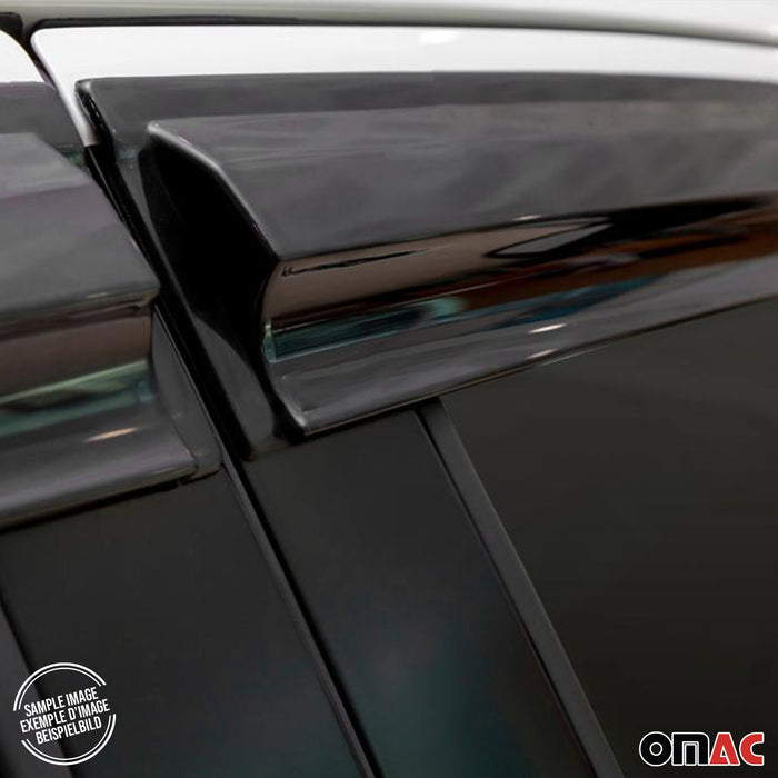 Window Visor Vent Rain Guard Deflector for Kia Optima 2011-2015 Sedan Smoke 4x