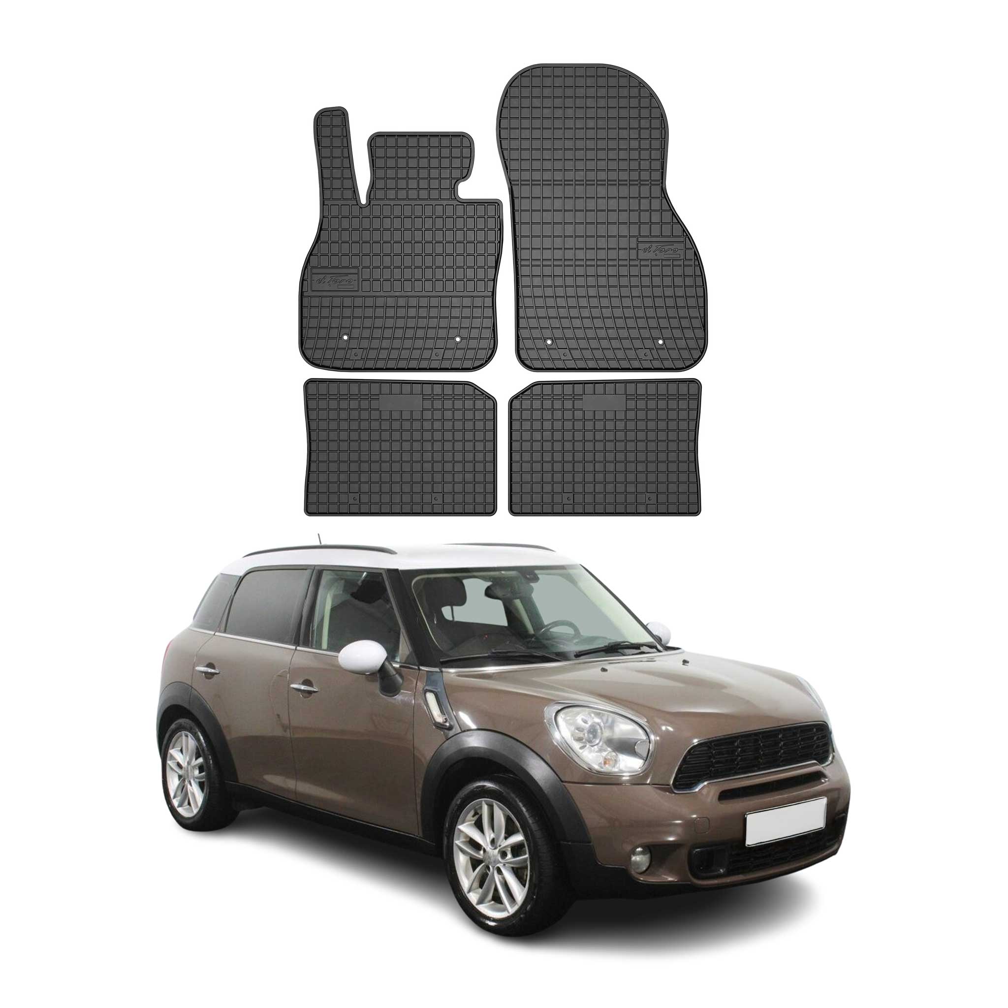 2011-2016 Mini Cooper Countryman R60 Floor Mats Liners Full Set All Weather Rubber Black