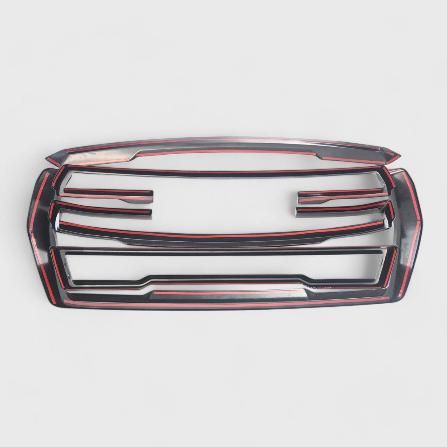 2021-2024 GMC Yukon Grille Overlay Gloss Black 5Pcs ABS Plastic