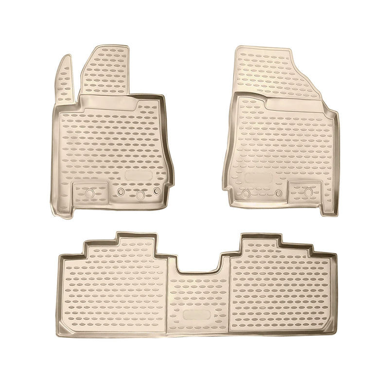 2010-2016 Cadillac SRX Floor Mats Liners Full Set All Weather Beige