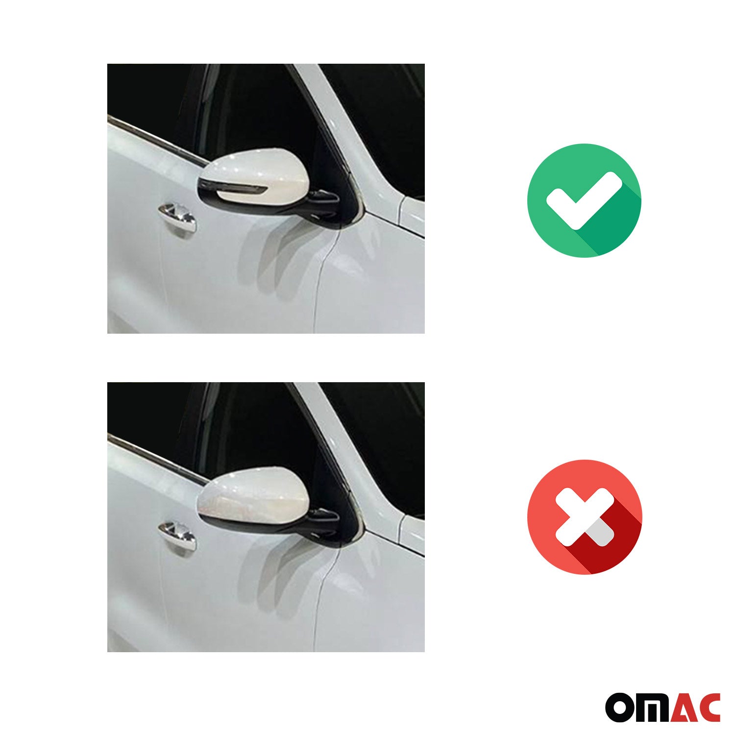 2017-2022 Kia Sportage Side Mirror Cover Caps Stainless Steel Silver 2 Pcs