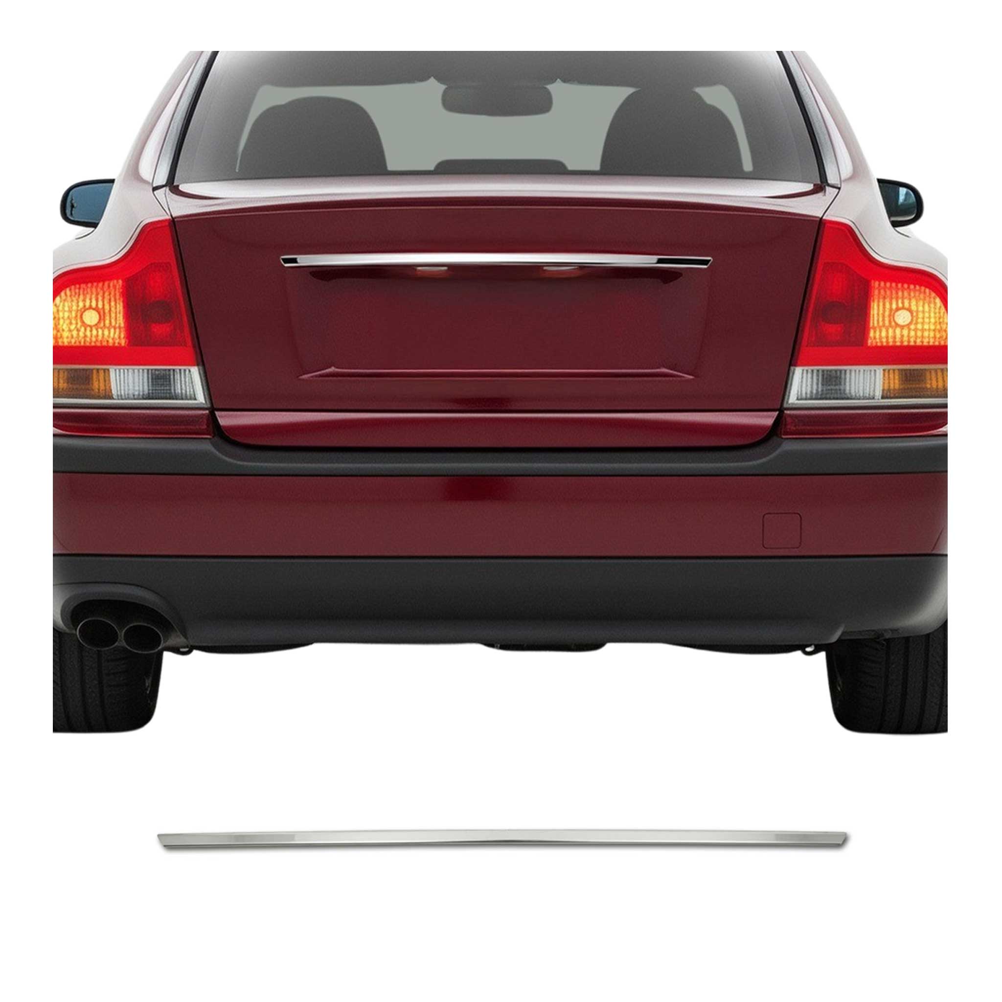 2011-2018 Volvo S60 Rear Trunk Tailgate Door Handle Cover Stainless Steel Silver 1Pc