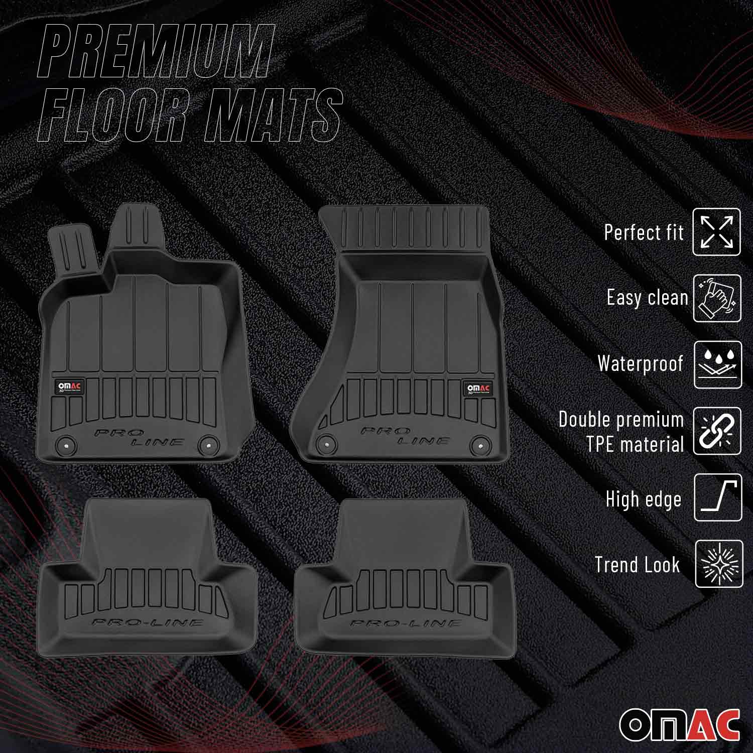 2009-2017 Audi Q5 SQ5 Premium Floor Mats Liners Full Set All Weather Heavy Duty