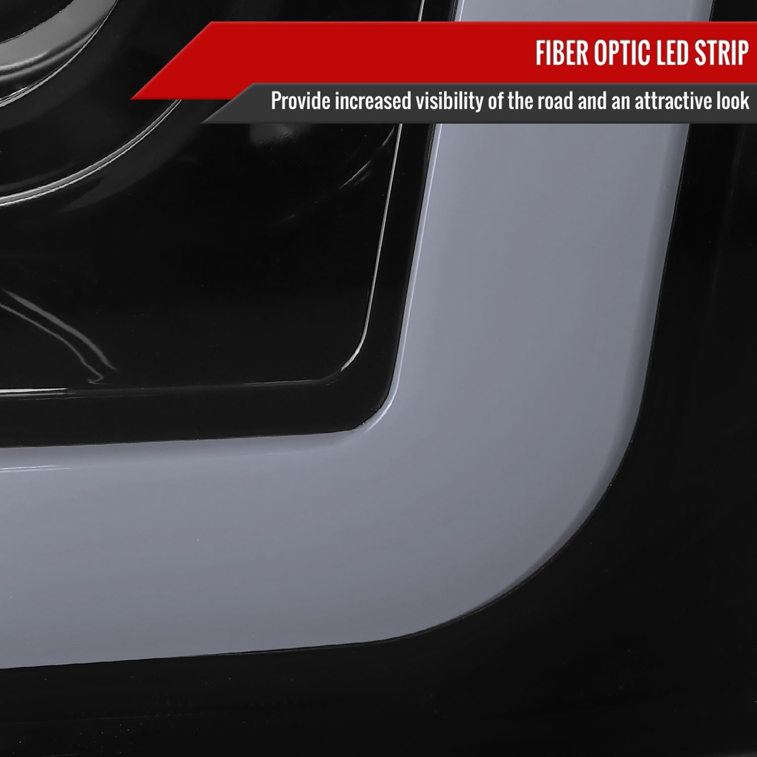 1997-2004 Ford F-150 / 1997-2002 Expedition LED C-Bar Projector Headlights Smoke