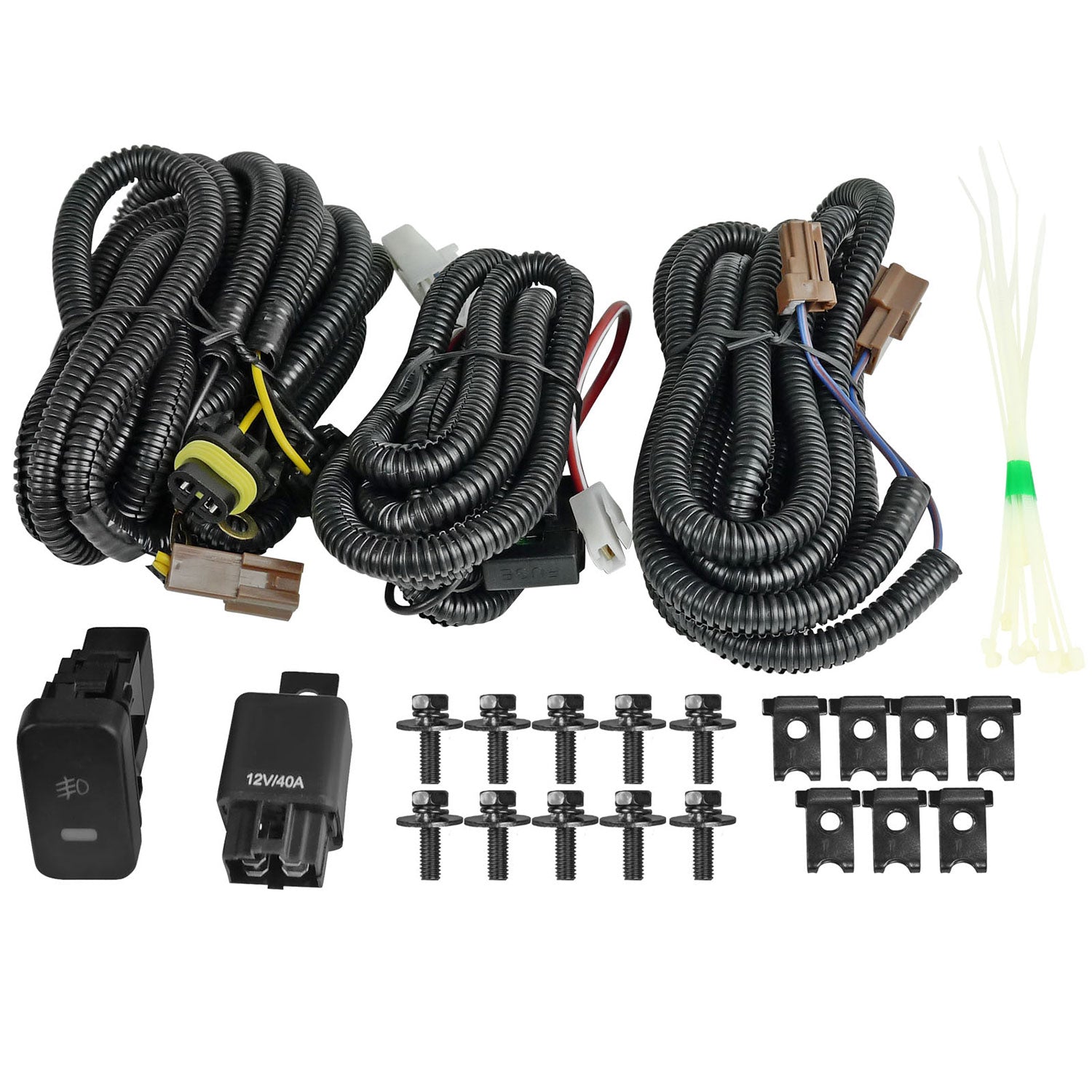 2005-2007 Acura RSX H11 Fog Lights Kit Chrome Housing/Yellow Lens