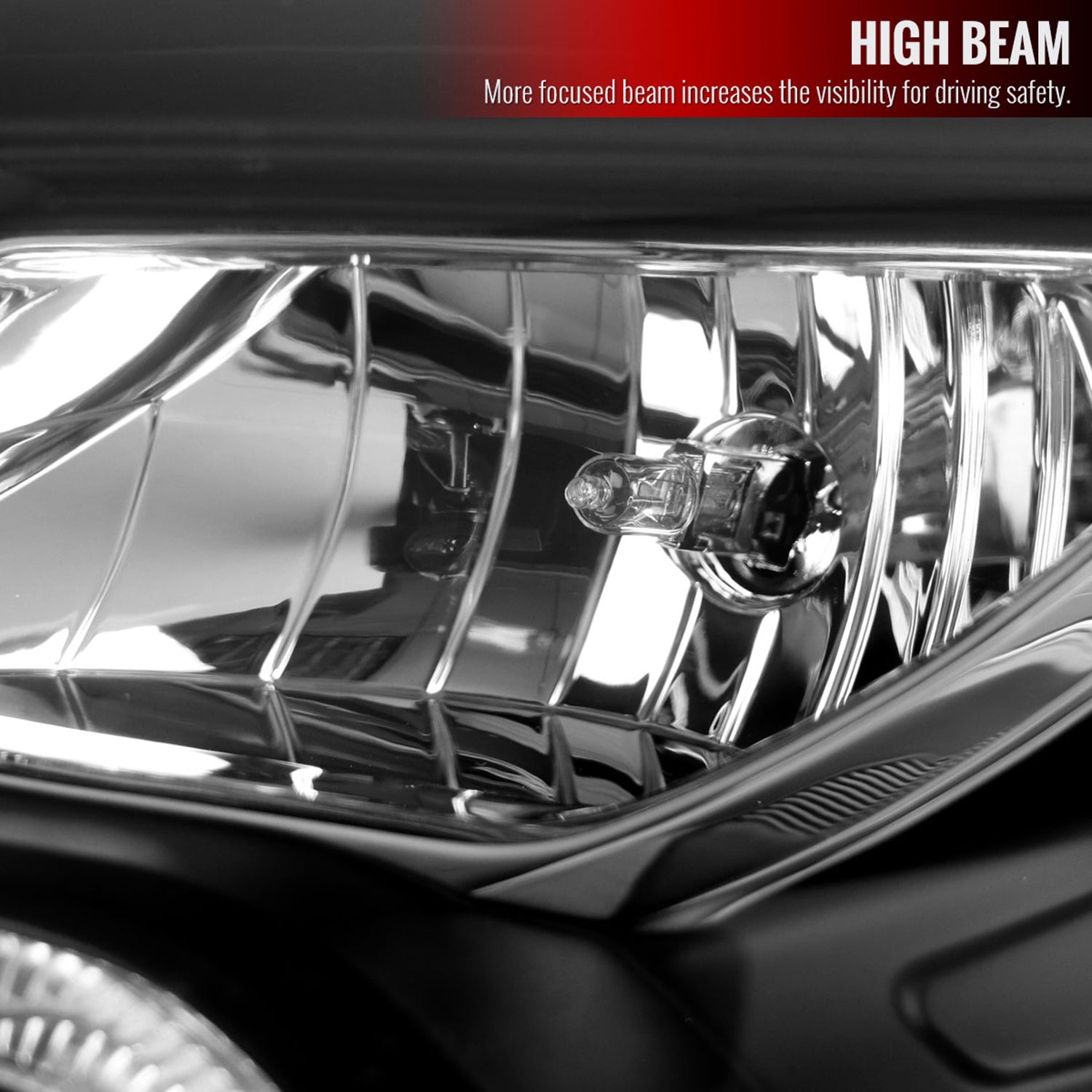 2012-2014 Ford Focus LED Bar Projector Headlights LED Turn Signal Lights Black