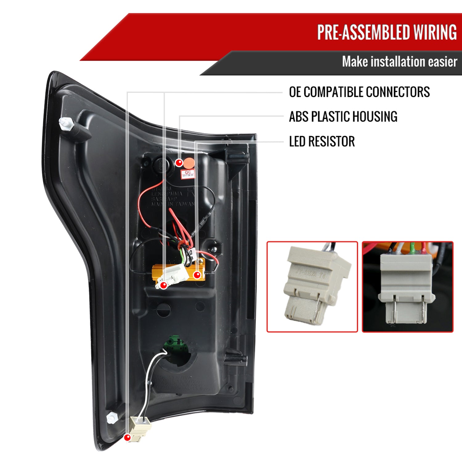 2015-2017 Ford F-150 LED Tail Lights Chrome Housing/Smoke Lens