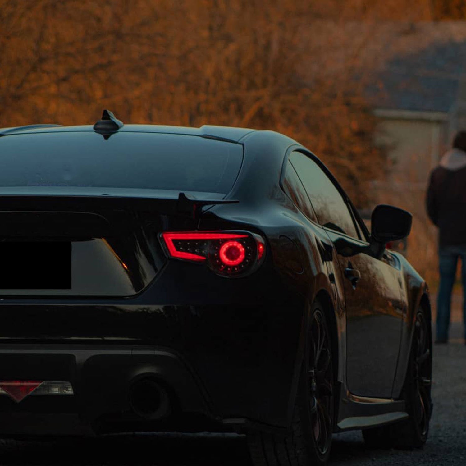 2012-2016 Scion FRS/ Subaru BRZ/ Toyota 86 Red Bar LED Tail Lights Satin Black