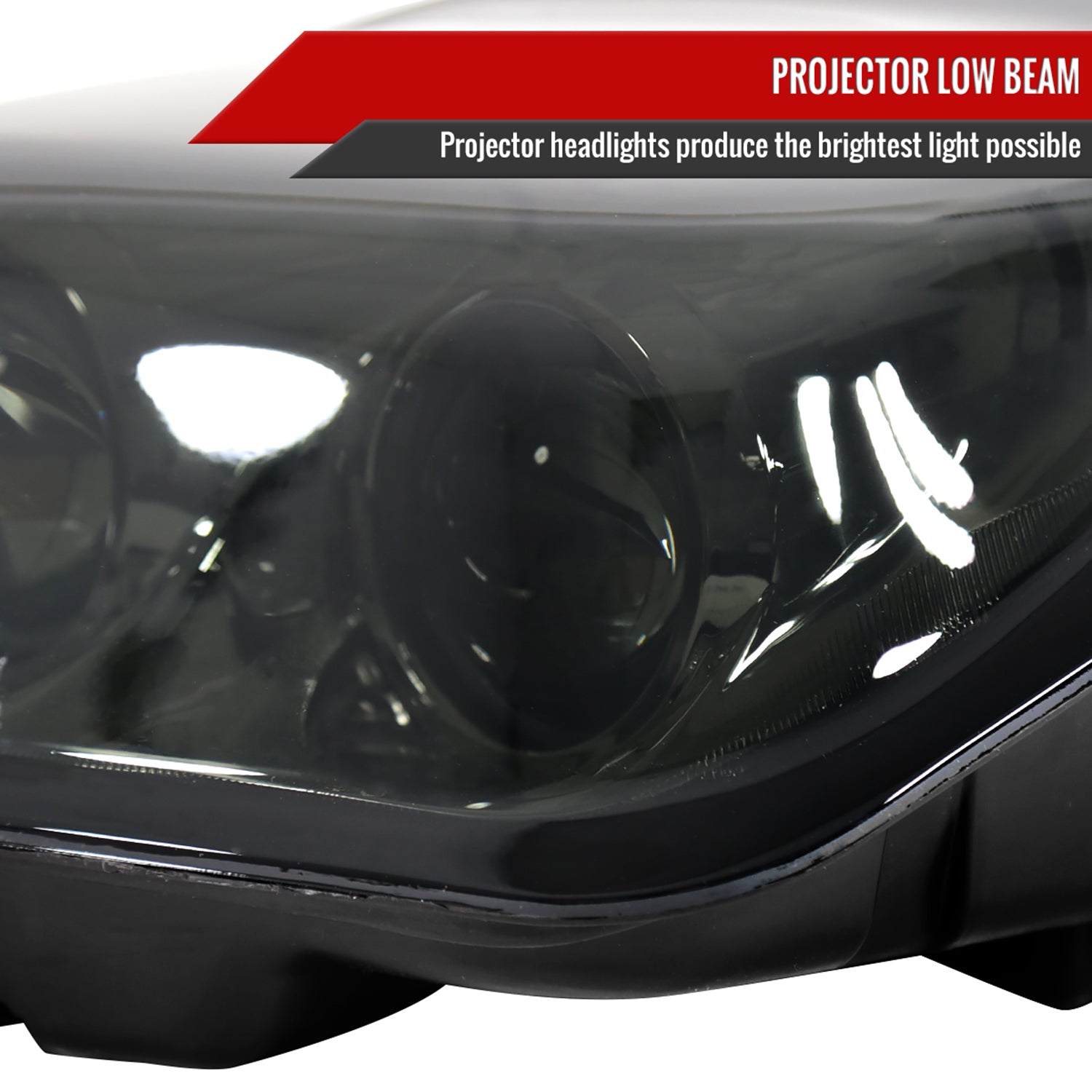 1997-2004 Chevy Corvette C5 H7 Projector Headlights Chrome/Smoke Lens