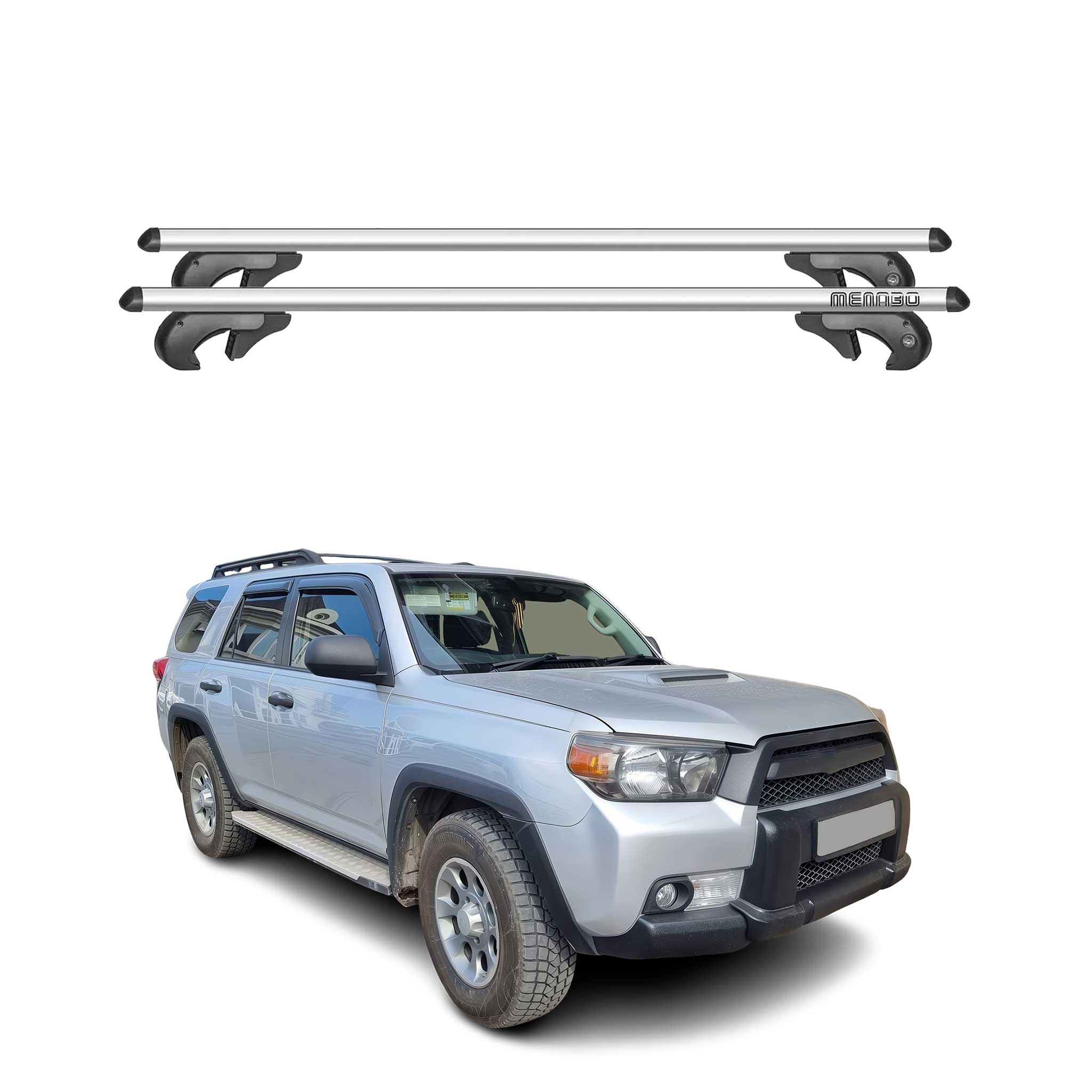 2010-2024 Toyota 4Runner Roof Rack Cross Bars Silver