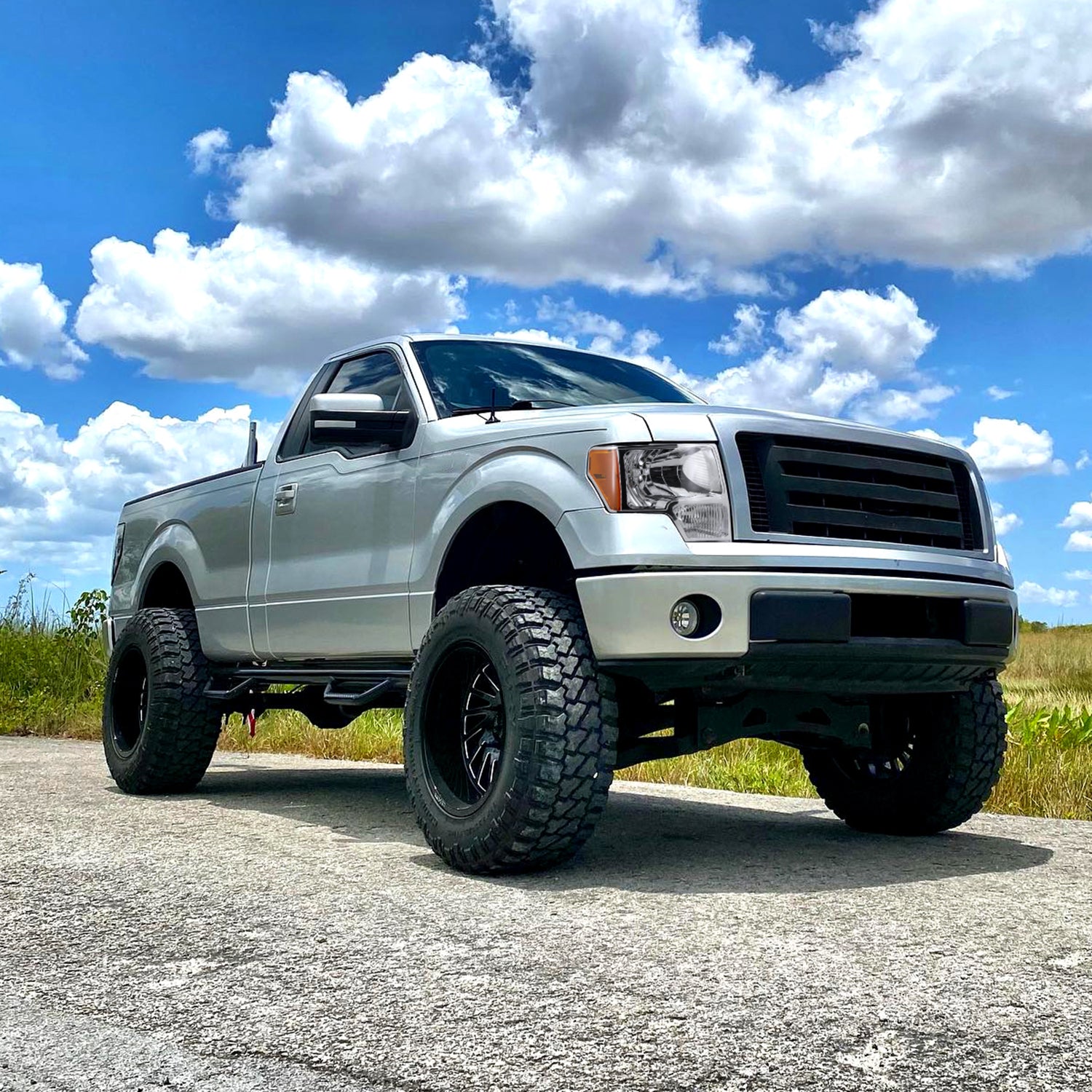 2009-2014 Ford F-150 Factory Crystal Headlights w/Amber Reflector Chrome/Clear