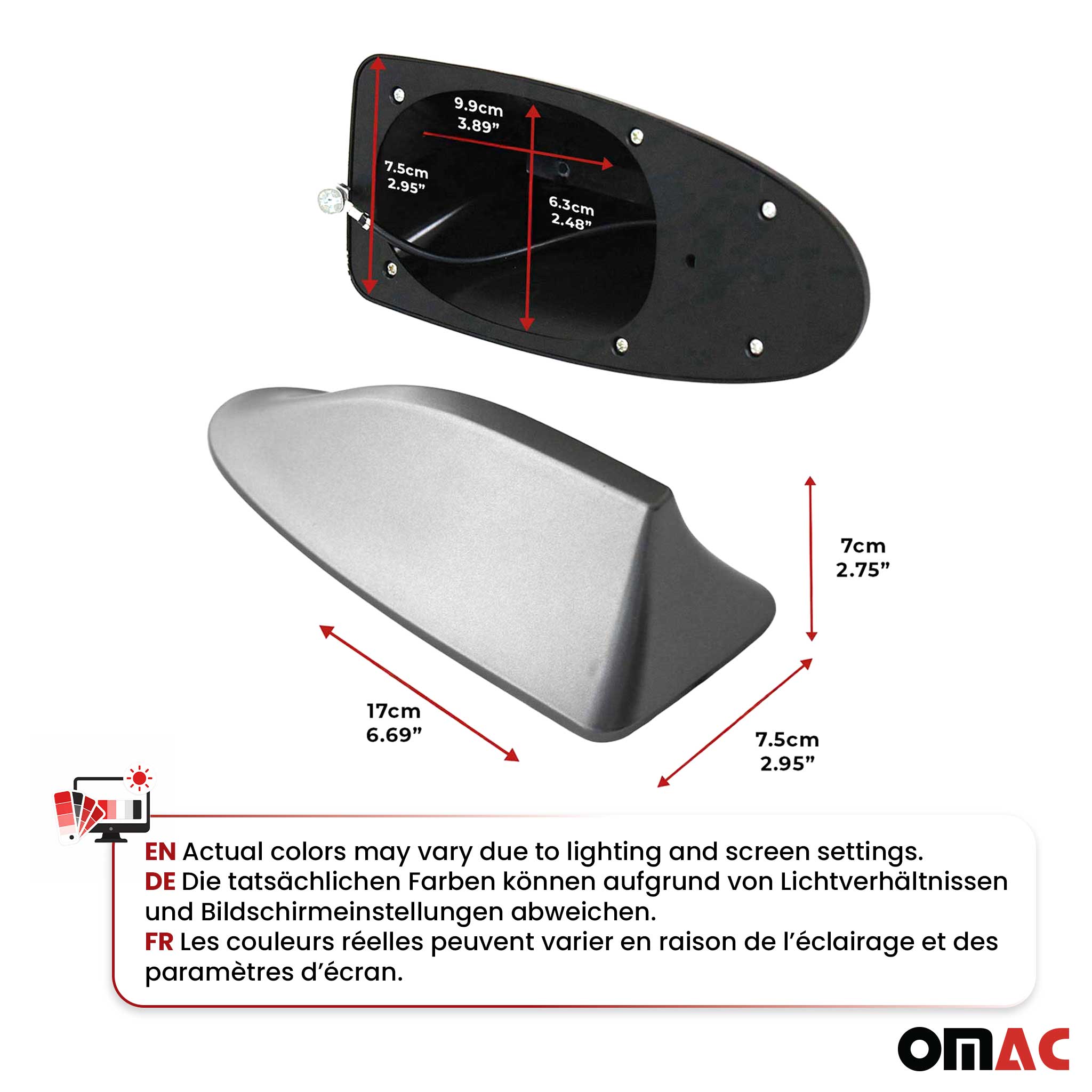 Nissan Rogue Car Shark Fin Antenna Roof Radio AM/FM Signal Dark Grey