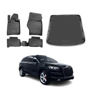 2007-2015 Audi Q7 Floor Mats & Cargo Liner Full Set All Weather Black