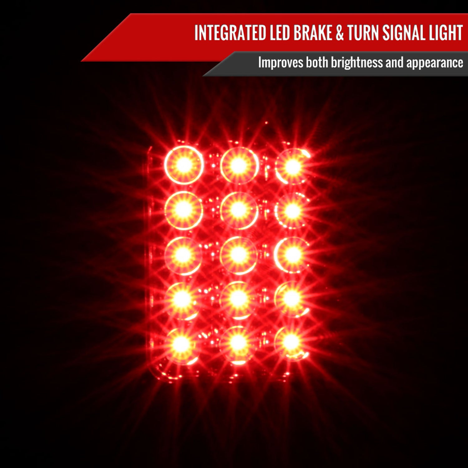 1997-2007 Ford F-150/F-250/350/450/550 Styleside LED Tail Lights Chrome/Red