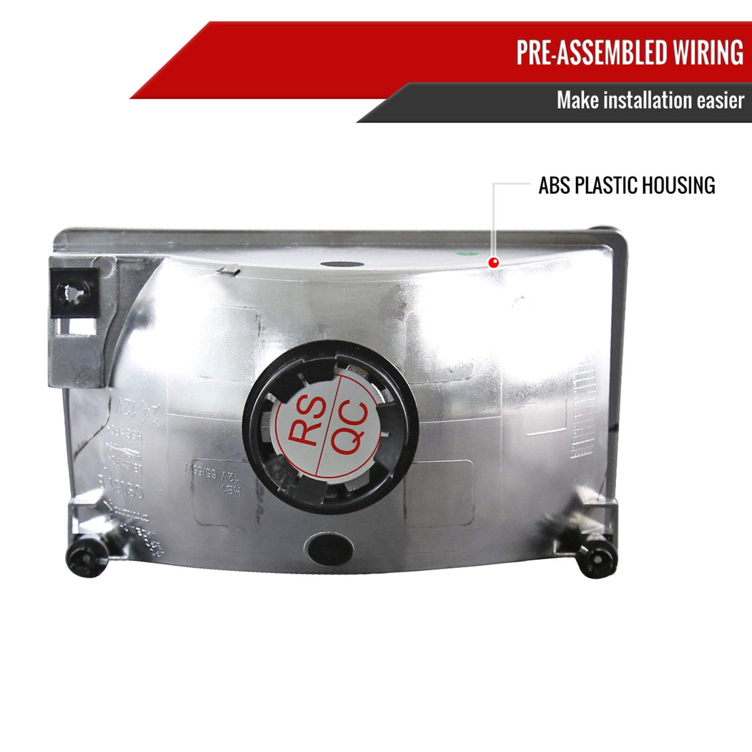 1993-1998 Jeep Grand Cherokee Factory Style Headlights Chrome/Smoke Lens