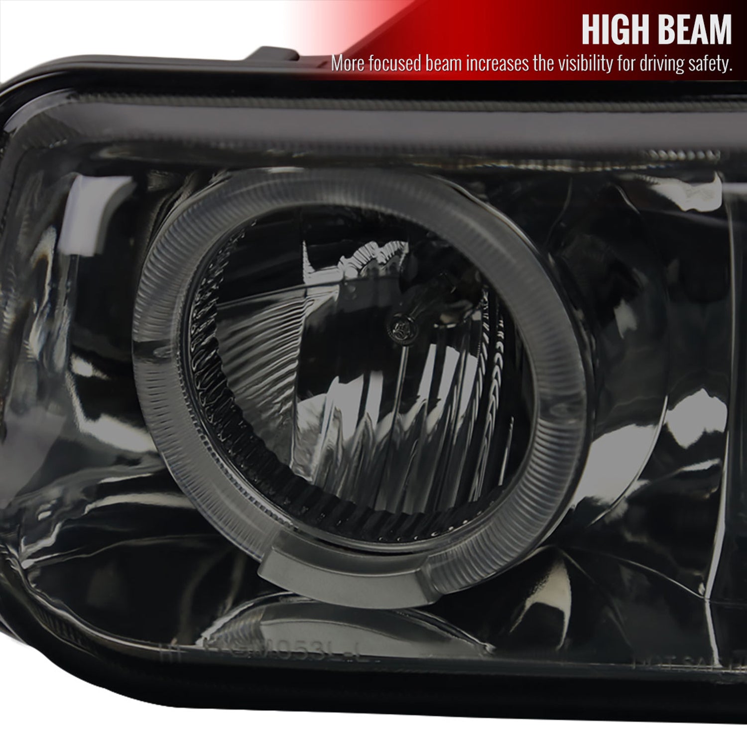 1999-2002 Chevy Silverado/ 00-2006 Tahoe Suburban Dual Halo Headlights Smoke