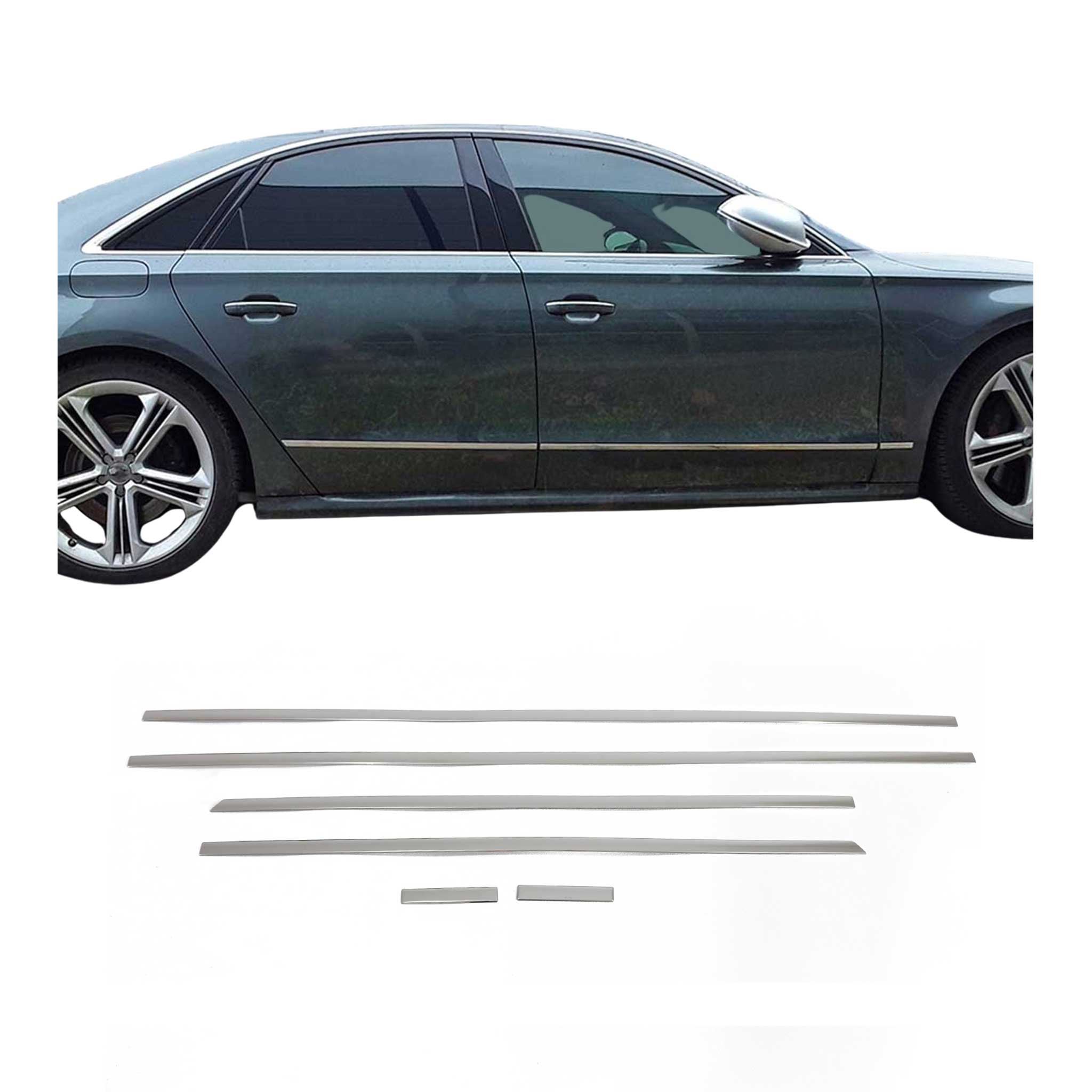 2010-2017 Audi A8 D4 Sedan Side Door Molding Trim Skirt Garnish