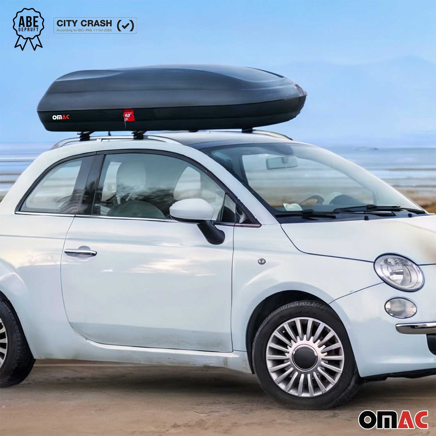 Roof Cargo Box 16.9 Cubic Feet Carbon Fiber Textured