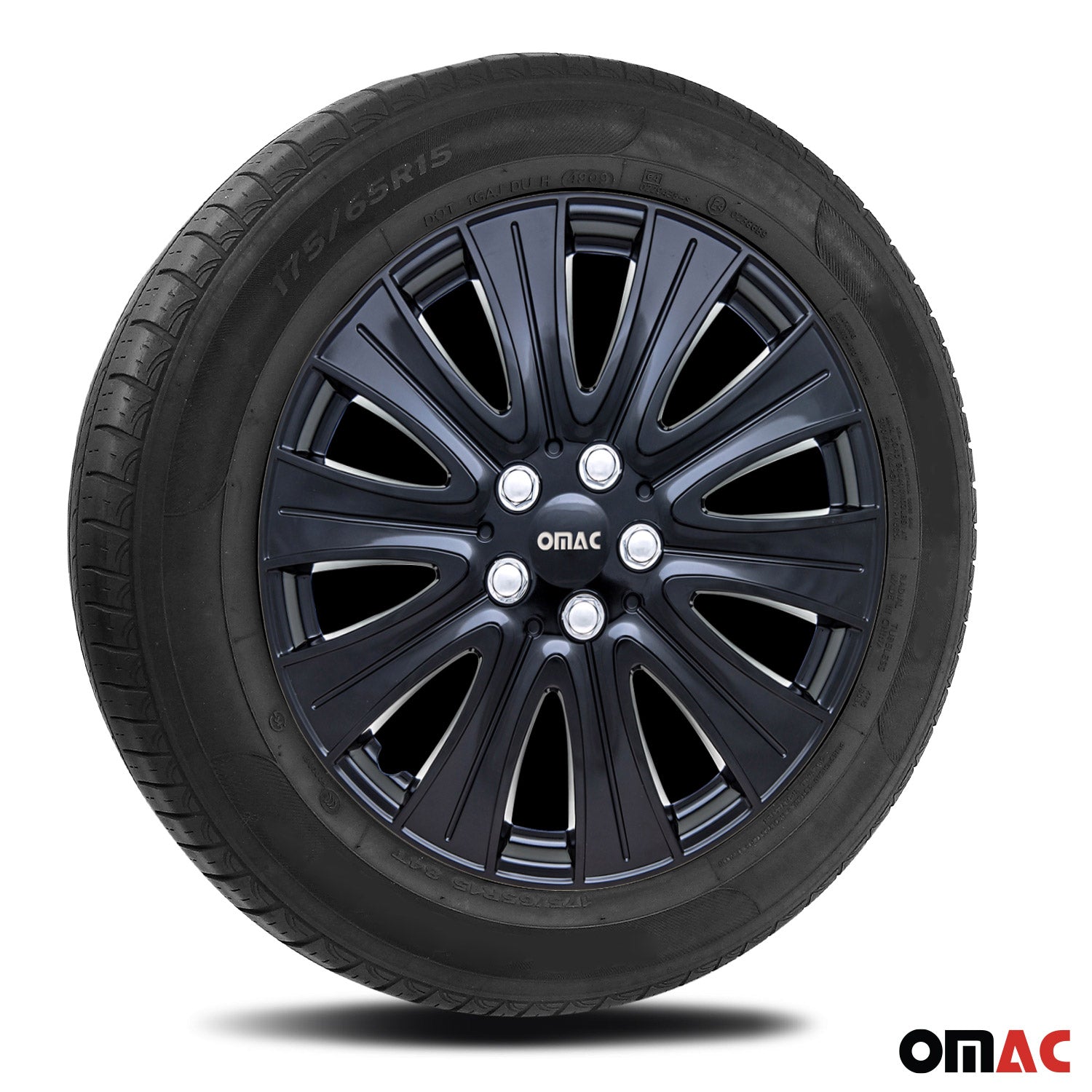 16" Hub Caps for Ford Transit 150 250 350 2015-2025 Black Silver Wheel Covers 4x