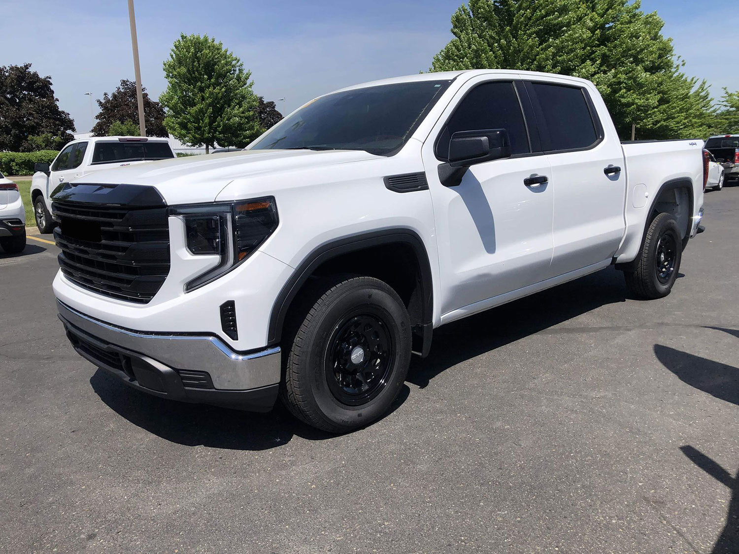 2022-2025 GMC Sierra 1500 Grille Overlay Gloss Black 1Pcs ABS Plastic