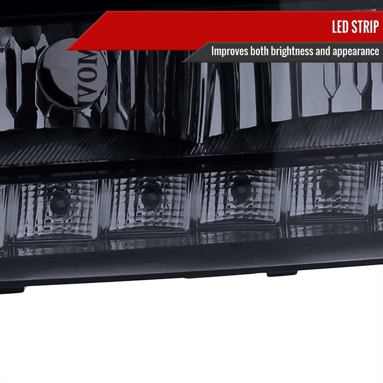 2007-2014 GMC Sierra SMD Dual Halo Projector Headlights Glossy Black/Smoke