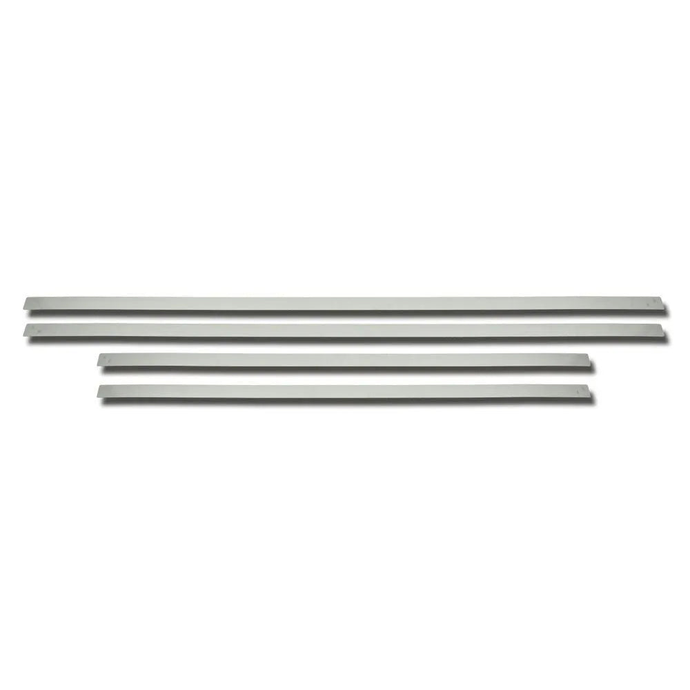 2015-2020 Ford F-150 Side Door Molding Trim Skirt Garnish Stainless Steel Silver 4 Pcs