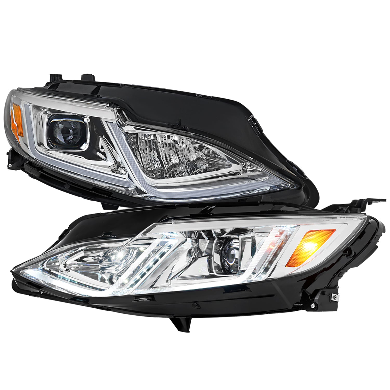 2019-2024 Chevy Malibu Sequential LED Turn Signal Projector Headlights Chrome