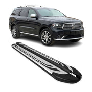 2011-2025 Dodge Durango Nerf Bar Side Step Running Board Silver Black 2 Pcs