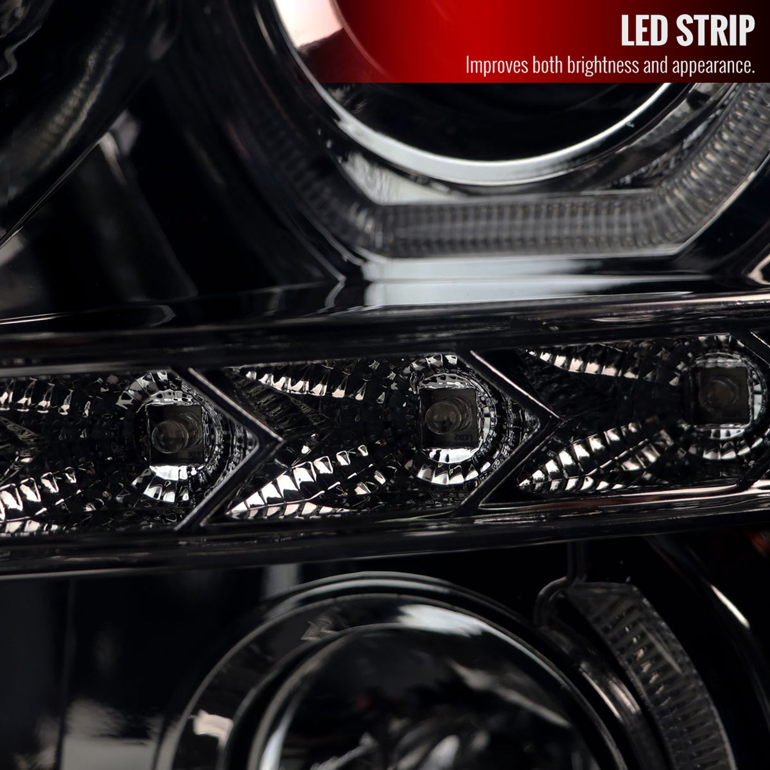 2007-2013 Chevy Silverado 1500 2500HD 3500HD Headlights LED Chrome Smoke