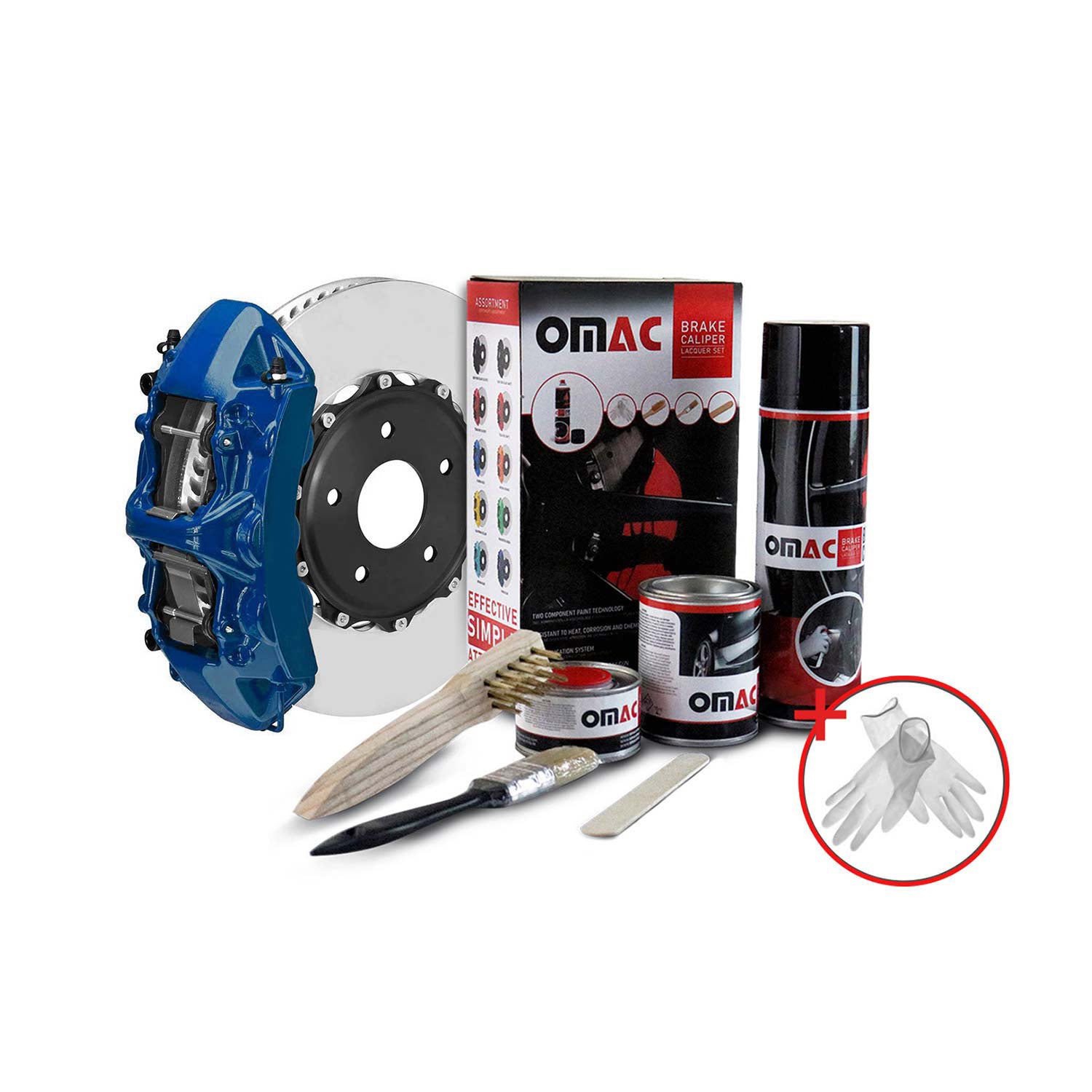 OMAC Brake Caliper Epoxy Based Car Paint Kit Hawaii Blue Glossy High-Temp