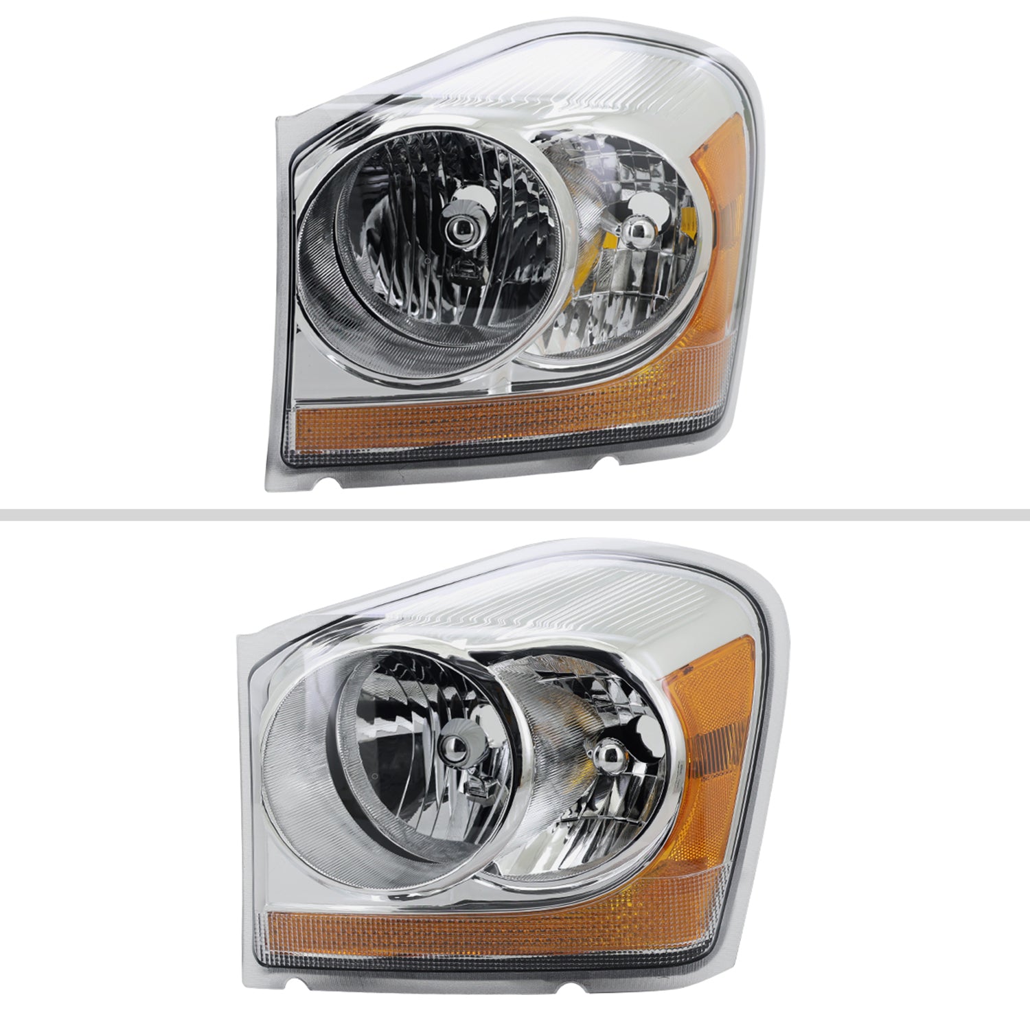 2004-2006 Dodge Durango Factory Style Headlights Chrome Housing/Clear Lens