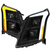 2010-2016 Cadillac SRX Full Sequential LED DRL Projector Headlights Matt Black