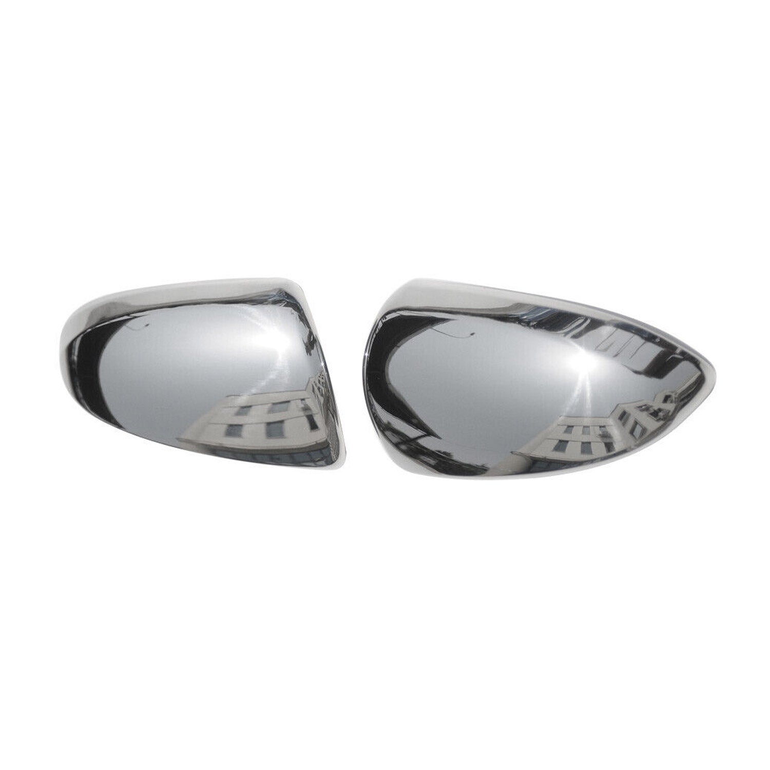 2007-2015 Smart ForTwo Side Mirror Cover Caps Stainless Steel Silver 2 Pcs