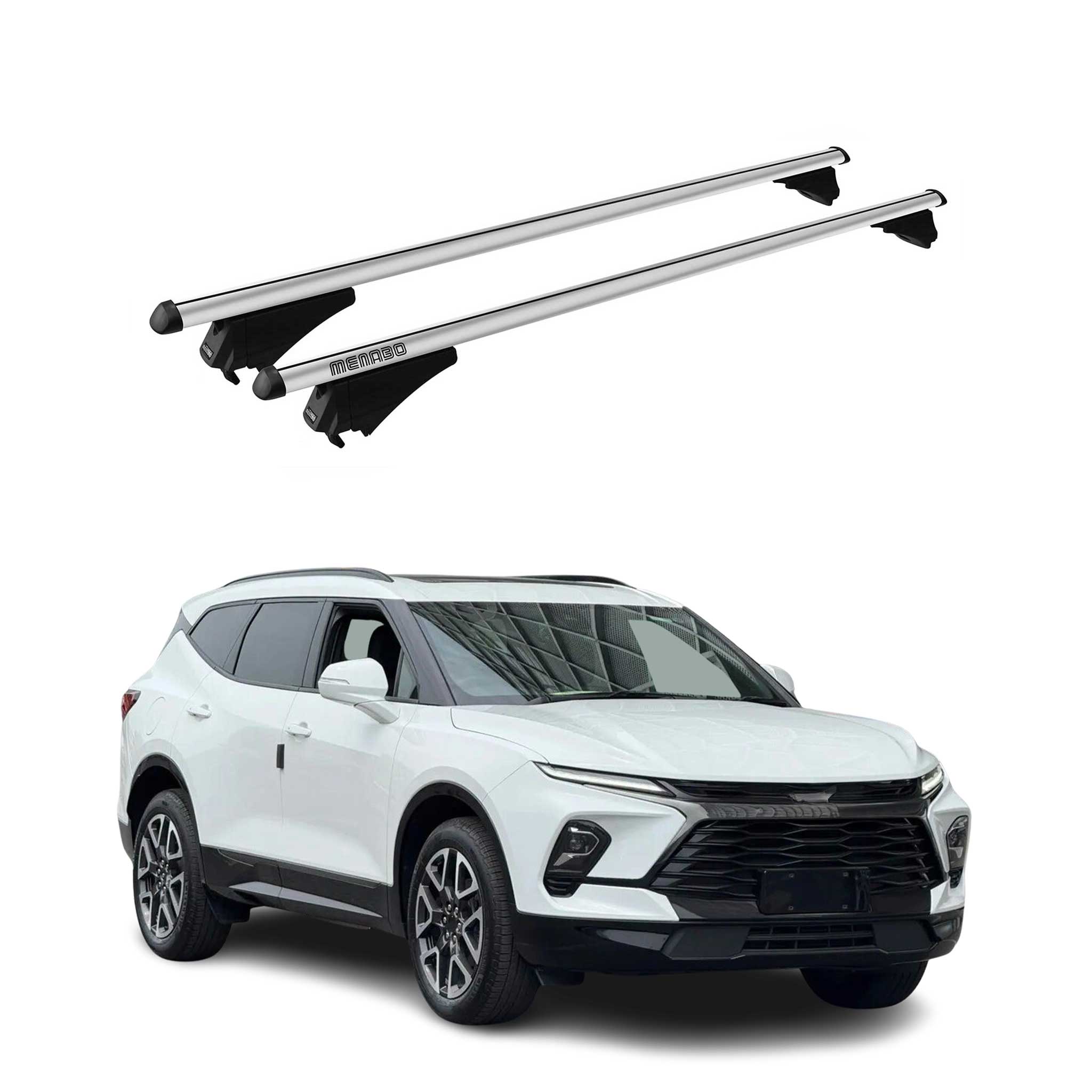 2024-2025 Chevrolet Blazer EV Roof Rack Cross Bars Luggage Carrier Silver 2x