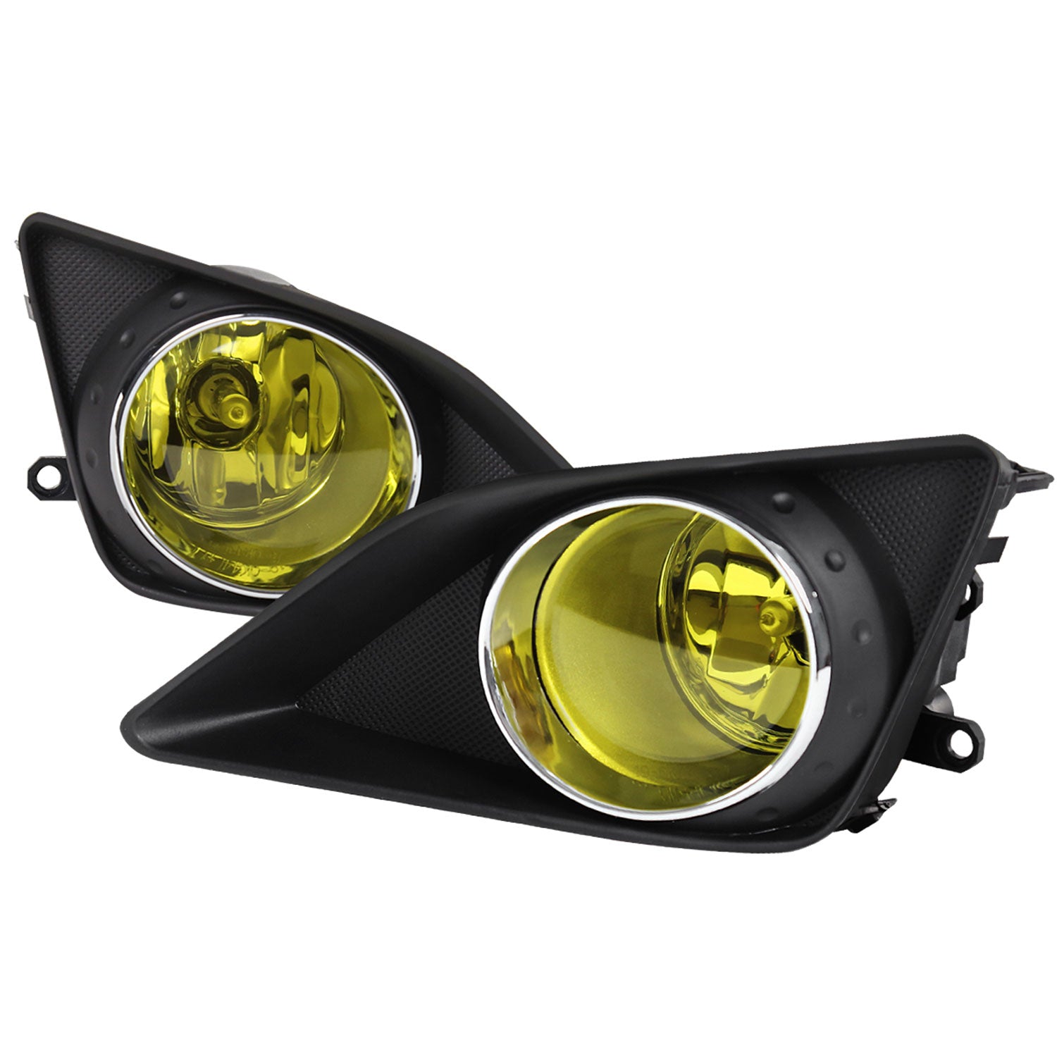 2009-2010 Toyota Corolla H11 Fog Lights Kit Chrome Housing/Yellow Lens