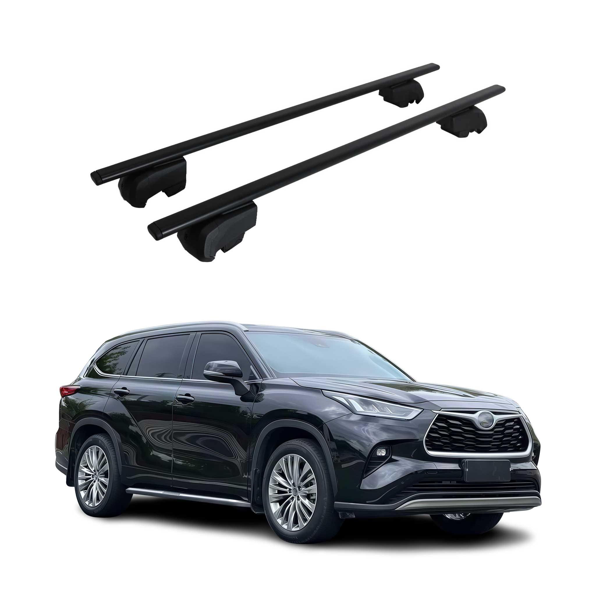 2020-2025 Toyota Highlander Roof Rack Cross Bars Black