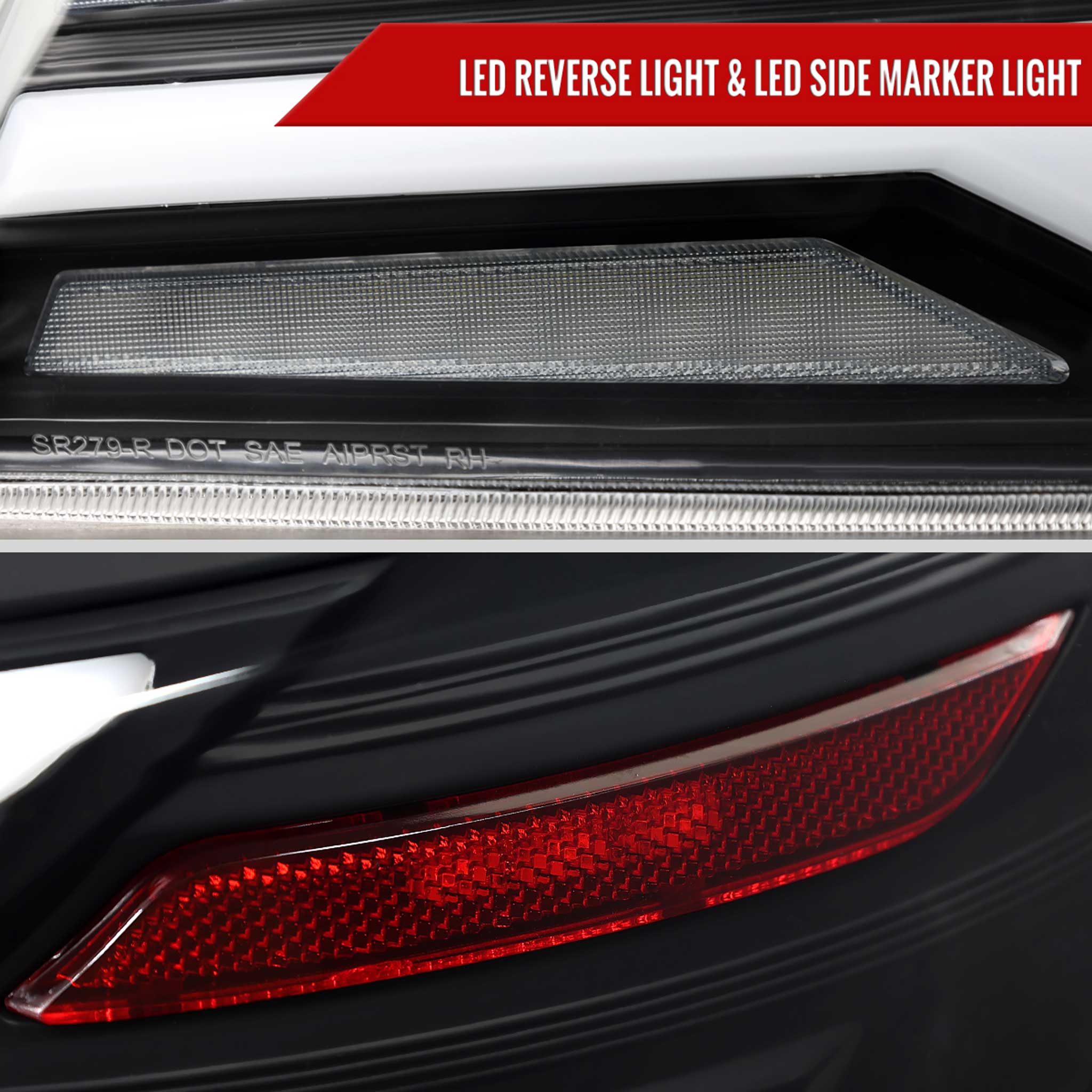 For Subaru WRX STi 015-2021 LED Tail Light Sequential Turn Signal Matte Black Clear Brake Reverse