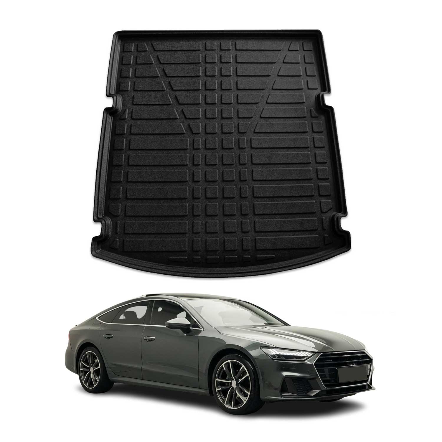 2019-2024 Audi A7 S7 RS7 Sportback (C8 TYP 4K8) Cargo Liner Trunk Mat All Weather Black