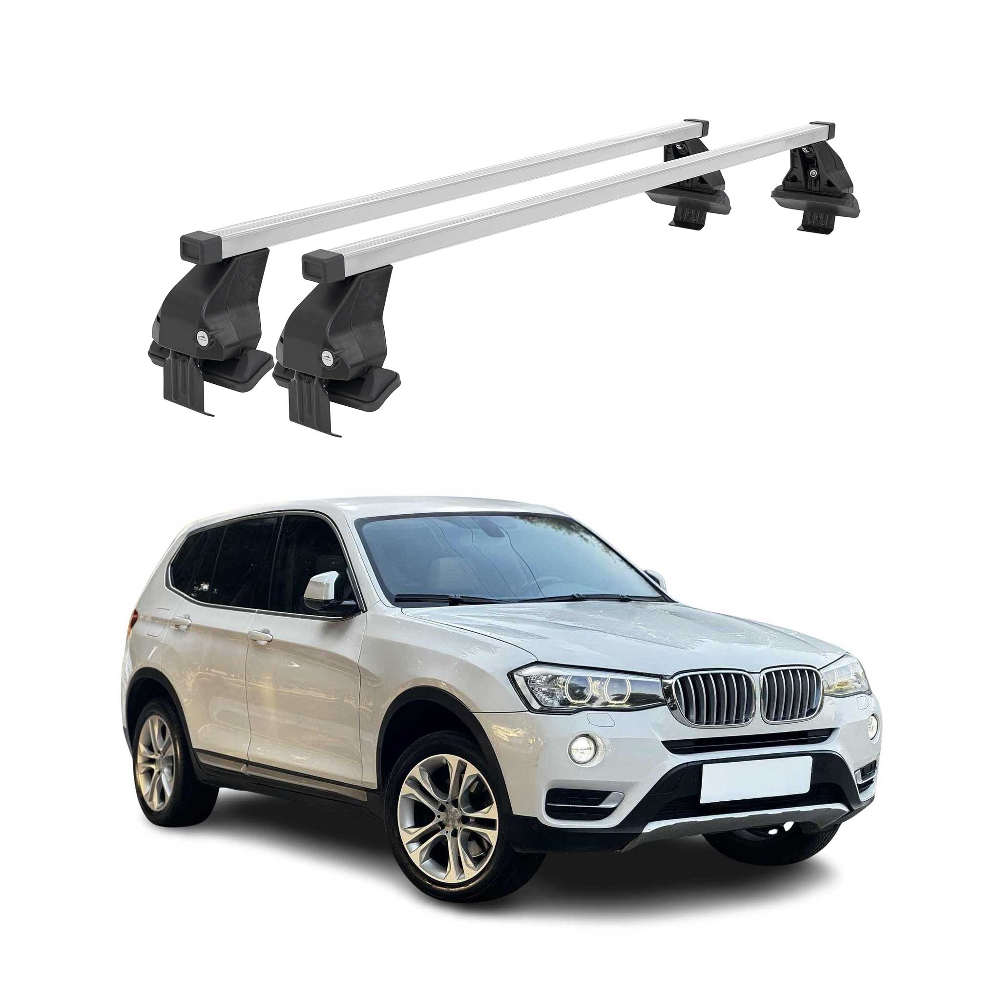 2011-2017 BMW X3 F25 Roof Rack Cross Bars Silver