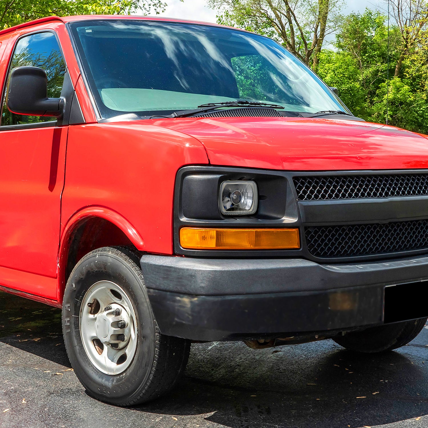 Universal 7"x6" H4 Projector Headlights Chrome Housing/Clear Lens