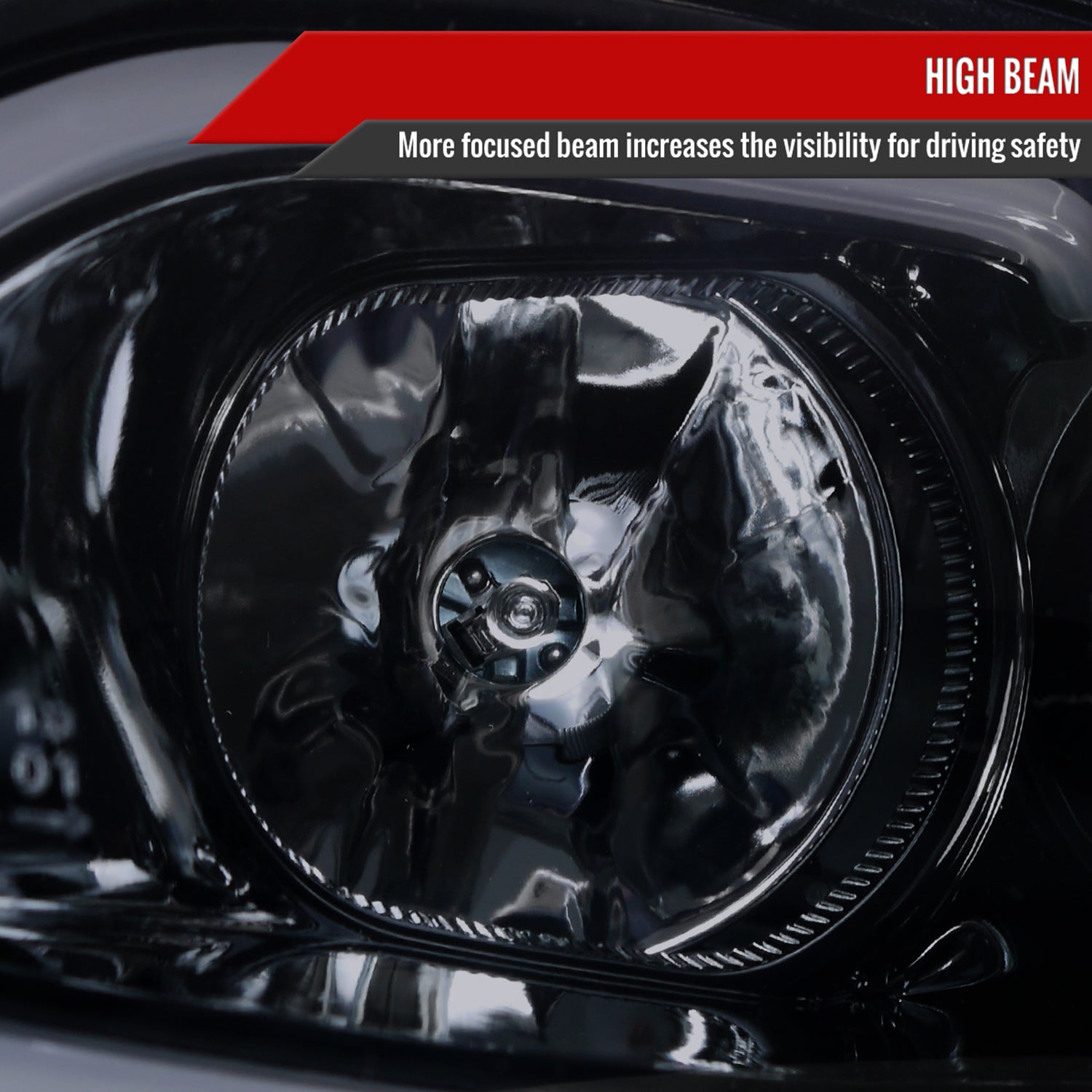 2008-2009 Pontiac G8 LED Bar Projector Headlights Glossy Black/Smoke Lens