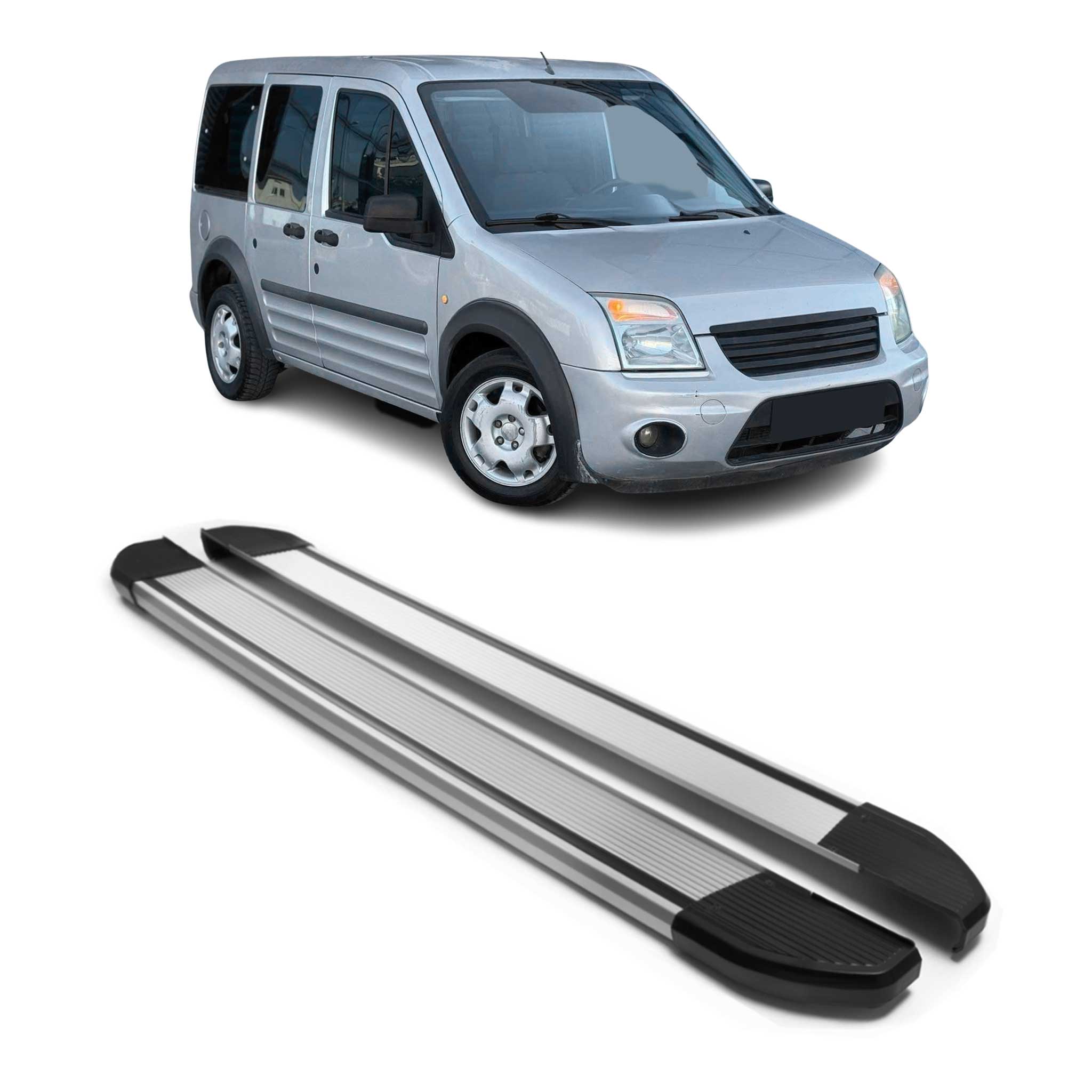 2010-2013 Ford Transit Connect L1 Short WB Running Boards Side Steps Silver