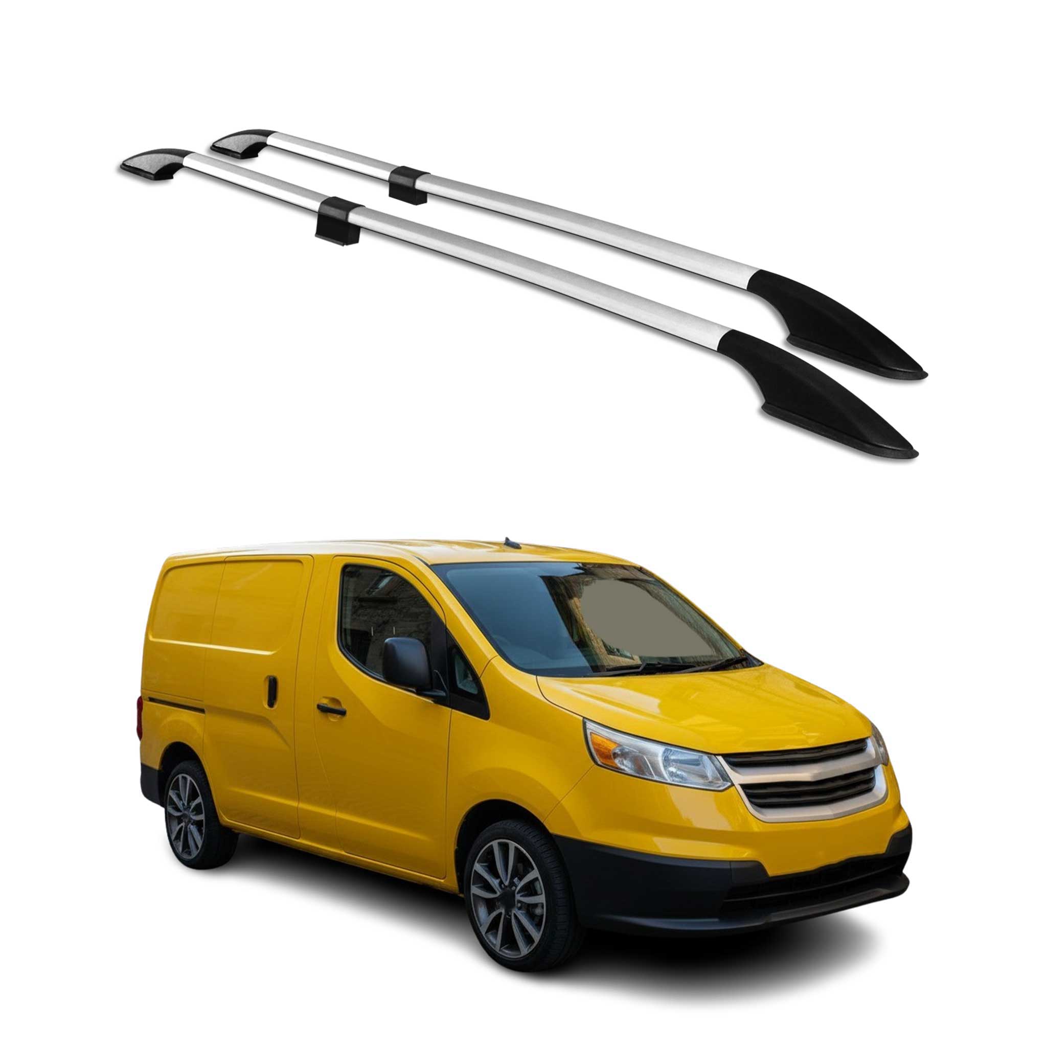 2015-2018 Chevrolet City Express Roof Rack Rails Side Rails Silver