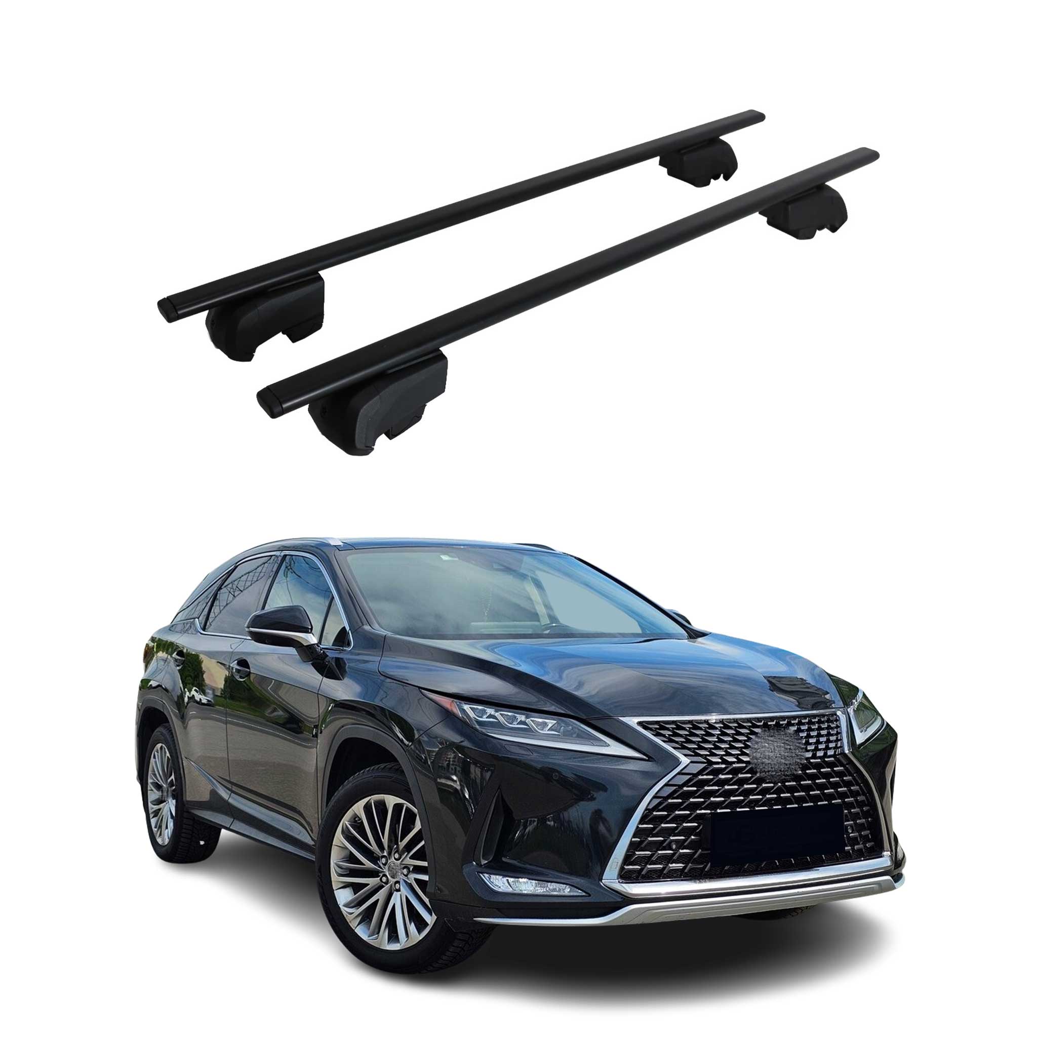 2016-2022 Lexus RX Roof Rack Cross Bars Black